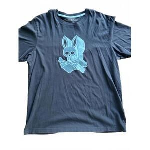 Psycho Bunny Dayton Graphic Tee Black Size 7 (XL) 100% Pima Cotton Made in Peru